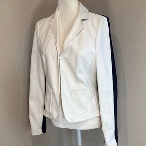 Carlisle Two Tone Jacket White Black Blazer Sz 4
